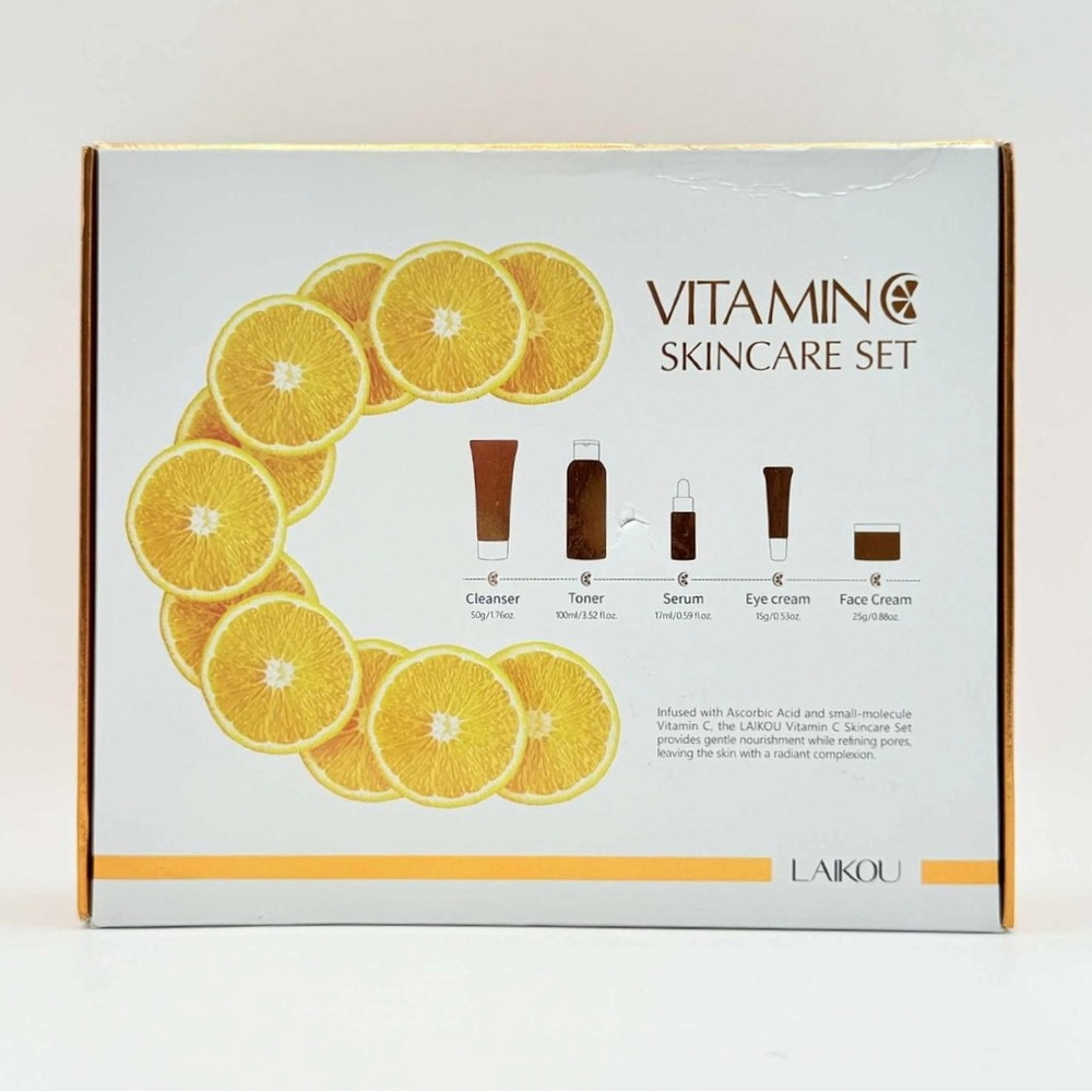 LAIKOU Vitamin C 5-piece skincare set. 